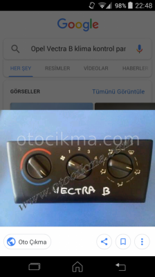 Opel vectra b klima kontrol paneli
