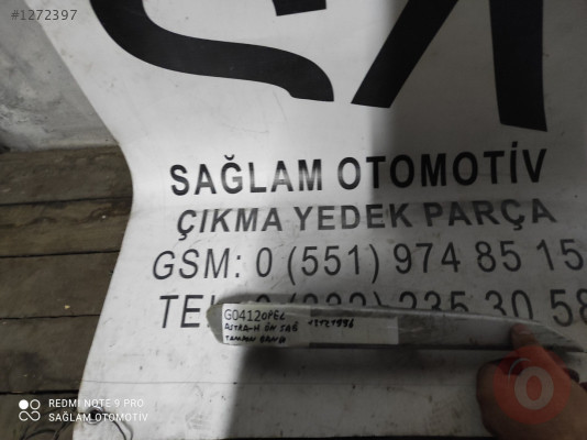 OEM; 13121996 OPEL ASTRA-H ÇIKMA  SAĞ ÖN TAMPON BANDI
