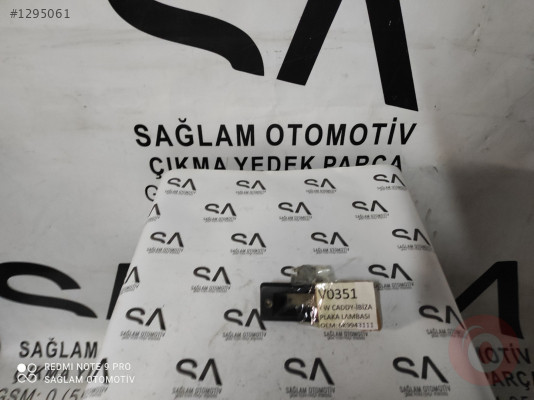 OEM; 6K9943111 VW CADDY-İBİZA ÇIKMA  PLAKA LAMBASI