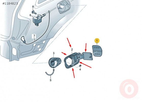 AUDİ Q7 07-09 DEPO KAPAĞI İÇ 4L0809857B