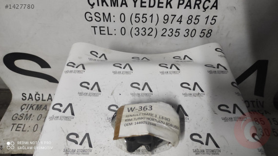 144601294R RENAULT TRAFİC-3 1.6 DCİ R9M ÇIKMA TURBO HORTUMU