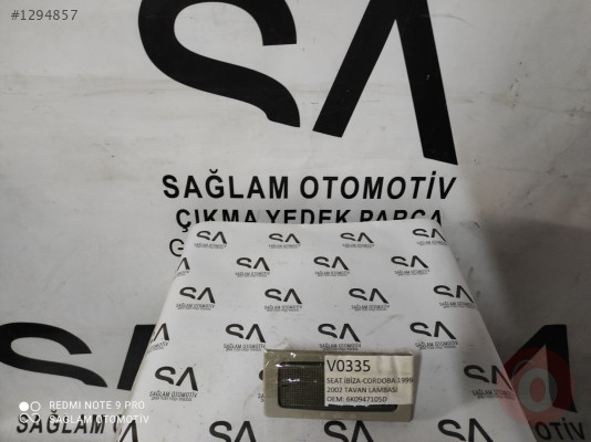 OEM;6K0947105D SEAT İBİZA-CORDOBA 99-02 ÇIKMA TAVAN LAMBASI