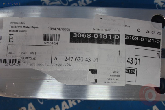 A2476204301 MERCEDES GLA-GLB TAMPON DEMİRİ BABASI SIFIR