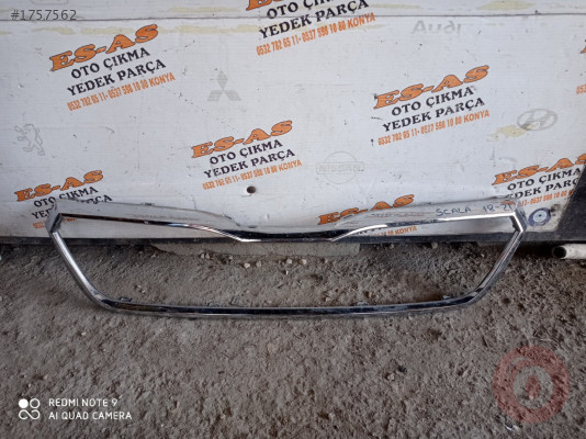 Skoda Scala Ön Tampon Panjur Çıtası - Nikelaj 2018-2021