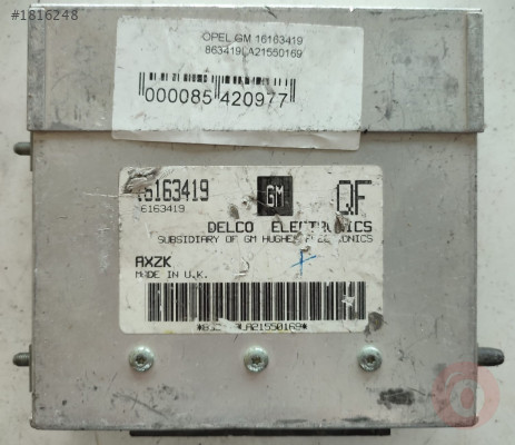 Opel CORSA 16163419 QF Axzk ECU MOTOR BEYNİ