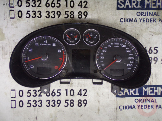 ÇIKMA AUDI A3 KM HIZ GÖSTERGE SAATI 8P0 920 932 D , 8P092093