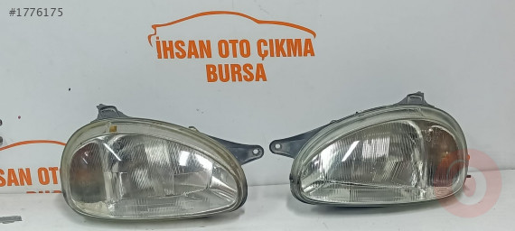 Opel corsa b sağ sol far takım orijinal