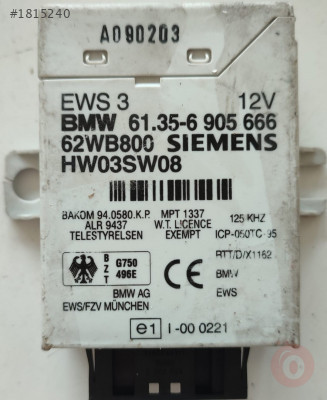 61.35-6905666 BMW 3 SERISI E46 IMMOBILIZER KONTROL MODULU