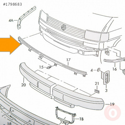 VOLKSWAGEN TRANSPORTER T4 ÖN TAMPON BRAKETİ