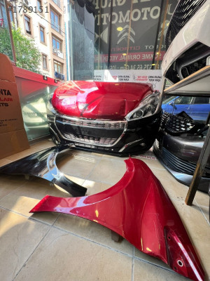 PEUGEOT 208 ÖN TAMPON DOLU-SAĞ SOL FAR - ÇAMURLUKLAR- KAPUT