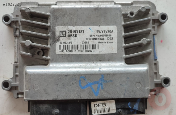 Chevrolet Spark 1.0 Motor Beyni 5WY1V20A 25191187