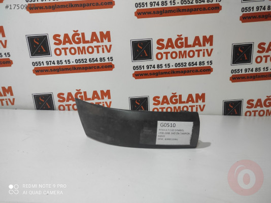 RENAULT CLİO SYMBOL 98-08 SAĞ ÖN TAMPON BANDI OEM; 820011398