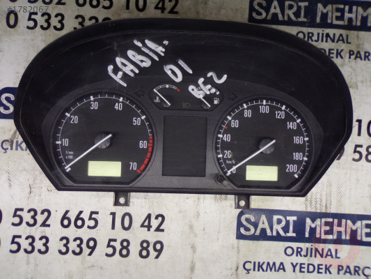 ÇIKMA SKODA FABIA  2003 KM HIZ GÖSTERGE SAATİ 6Y1 919 880 C