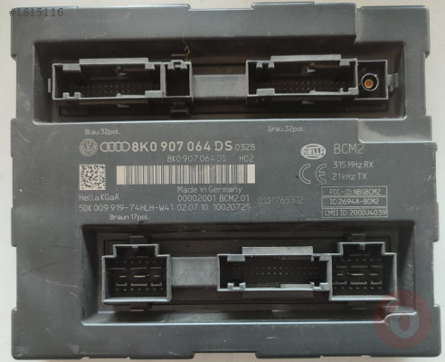 8K0907064DS 5DK009919 MERKEZİ KONFOR BEYNİ AUDİ A4 A3 Q5