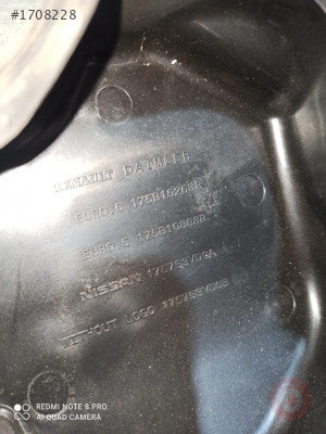175B15263R Motor Üst Koruma Kapağı CLİO IV MEGANE III FLUENC