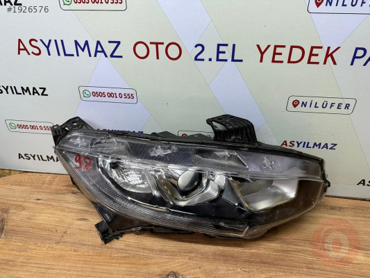 HONDA CİVİC FC5 SAĞ FAR MERCEKLİ ORJİNAL