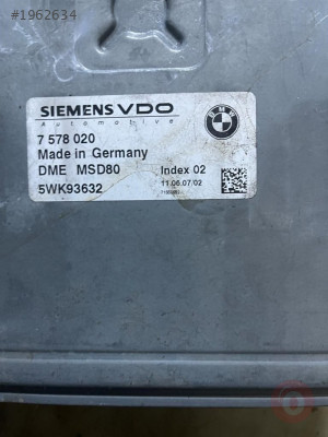 7578020  5WK93632 BMW E60 E90 325i 525i ÇIKMA MOTOR BEYNİ