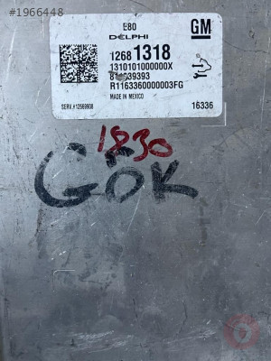 12681318 811839393 Opel Astra K ÇIKMA MOTOR BEYİNİ