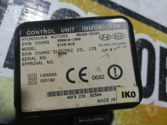 HYUNDAI SONATA İMMOBİLİZER KONTROL ÜNİTESİ/MODÜLÜ