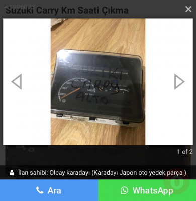 Suzuki carry ve alto kilometre saati orjınal çıkma