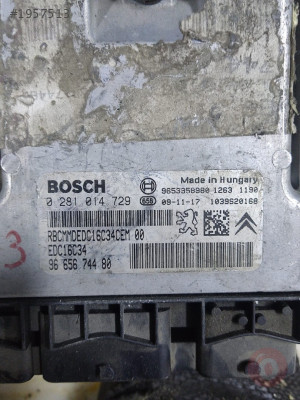 0281014729-9665674480 Peugeot 3008 1.6 HDI Çıkma Motor Beyni