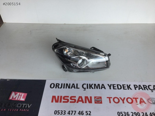NİSSAN QASHQAİ J10 2010 SAĞ ÖN FAR ve TÜM PARÇALARI...MİLOTO