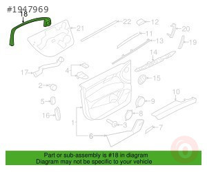 AUDİ Q7 CAM ÇERÇEVESİ ÖN SOL 4L0867609