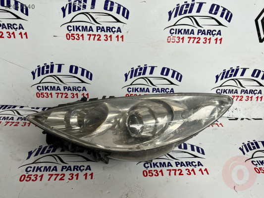 Peugeot 307 Makyajlı kasa orjınal çıkma ön Sol Far