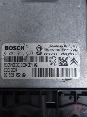 0281011633 9658945280 PEUGEOT 407 1.6 HDI MOTOR BEYNİ