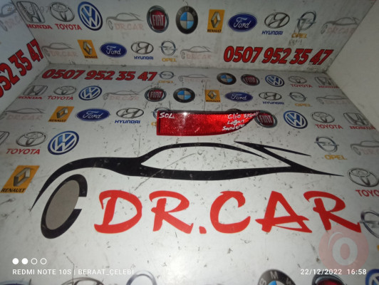 RENAULT CLİO SYMBOLL DACİA LOGAN-SANDERO TAMPON REFLEKTÖRÜ