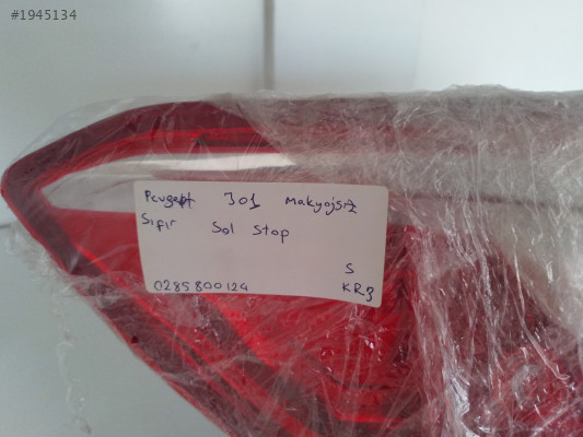 PEUGEOT 301 SOL STOP MAKYAJSIZ 0285800124 SIFIR