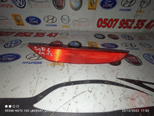 VOLKSWAGEN GOLF 6 2009-13 ARKA TAMPON REFLEKTÖRÜ ÇIKMA PARÇA