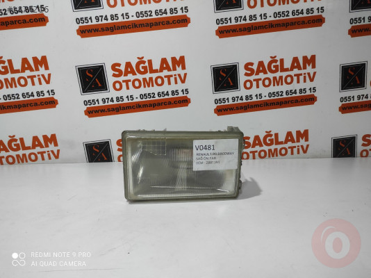 RENAULT R9 BRODWAY ÇIKMA SAĞ ÖN FAR OEM; 2881391