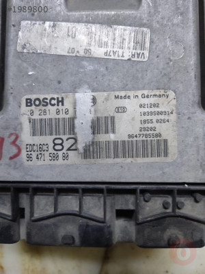 0281010707 9647158080  PEUGEOT 206 1.4HDI ÇIKMA MOTOR BEYİNİ