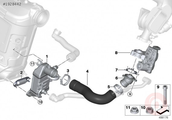 MİNİ COOPER F55 B37C15A EGZOZ GAZI RADYATÖRÜ 8576809