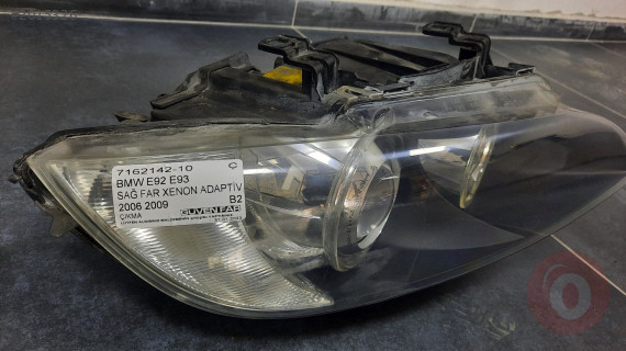 BMW E92 SAĞ FAR XENON ADAPTİVE 2006 2009 7162142-10 ÇIKMA