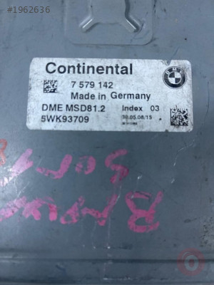 7579142  5WK93709 BMW 3 SERİSİ E90 ÇIKMA MOTOR BEYNİ