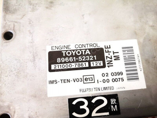89661-52321 MOTOR BEYNİ Toyota Yaris Verso-2001 ORJ ÇIKMA