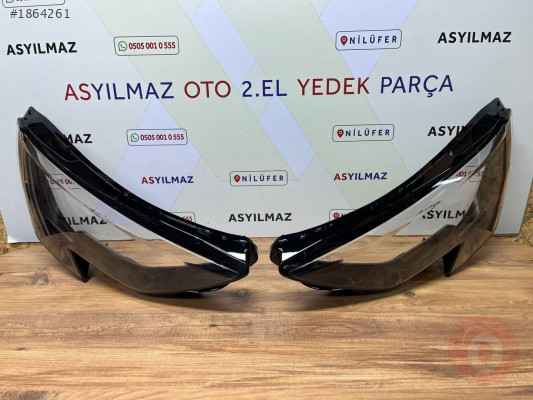 AUDİ A3 SAĞ VE SOL TAKIM FAR CAMI SIFIR 2020-2022 UYUMLU