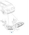 Oto Çıkma Parça / Volkswagen / Touareg / Far & Stop / Sağ Arka Stop / Sıfır Parça 