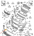Peugeot 2008 ön tampon plaka mesnedi 9802784580