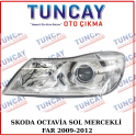 SKODA OCTAVİA SOL MERCEKLİ FAR 2009-2012 YEDEK PARÇA