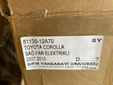 Oto Çıkma Parça / Toyota / Corolla / Far & Stop / Sağ Ön Far / Sıfır Parça 