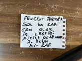 Oto Çıkma Parça / Peugeot / Partner / Kaporta & Karoser / Sol Ön Kapı / Çıkma Parça 