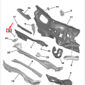 Peugeot 2008 ön havalandırma kollektörü sessizleştirme 9825357880