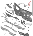 Peugeot 208 kolon kuvvet bacağı mesnedi sağ 9829336480