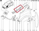 RENAULT CLIO 4 HB 13/16 ÖN ÇAMURLUK BAĞLANTI SUPORTU SOL