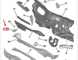 Peugeot 208 cam silecek desteği sol 9826072480