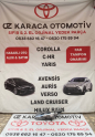 Oto Çıkma Parça / Toyota / Corolla / Far & Stop / Sol Ön Far / Çıkma Parça 