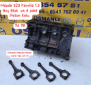Mazda 323 Familia 1.5 Boş Blok  ve 4 adet Piston Kolu